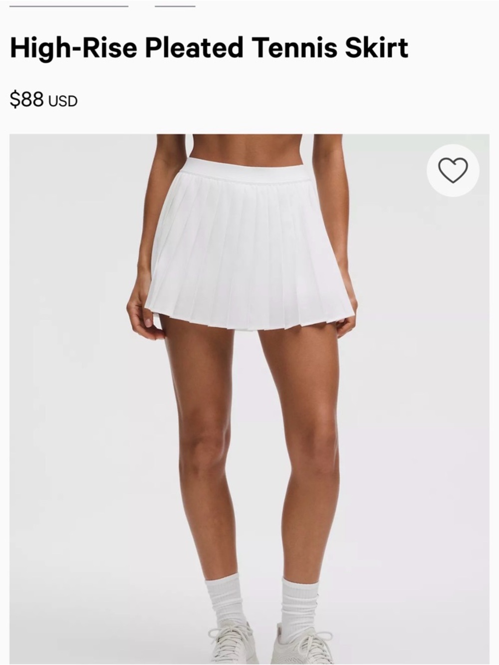 lululemon High-Rise Pleated Tennis Skirt